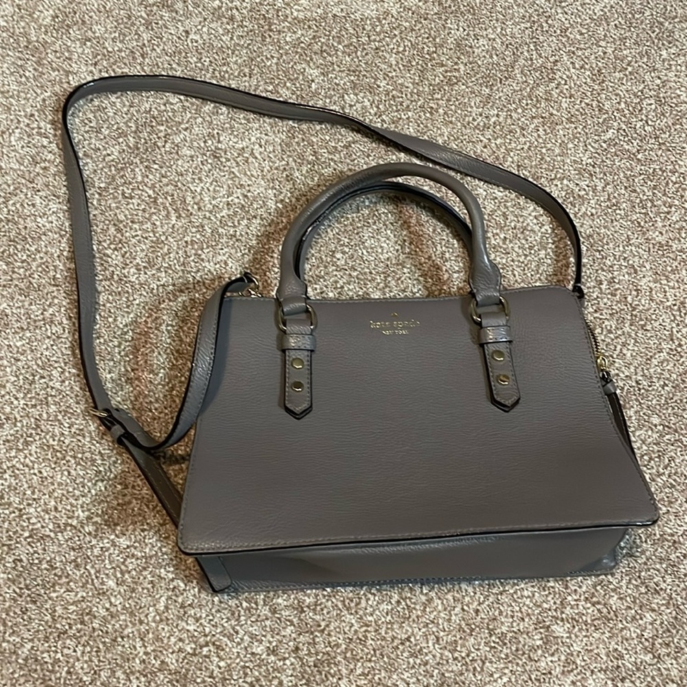 Gray Kate Spade purse
